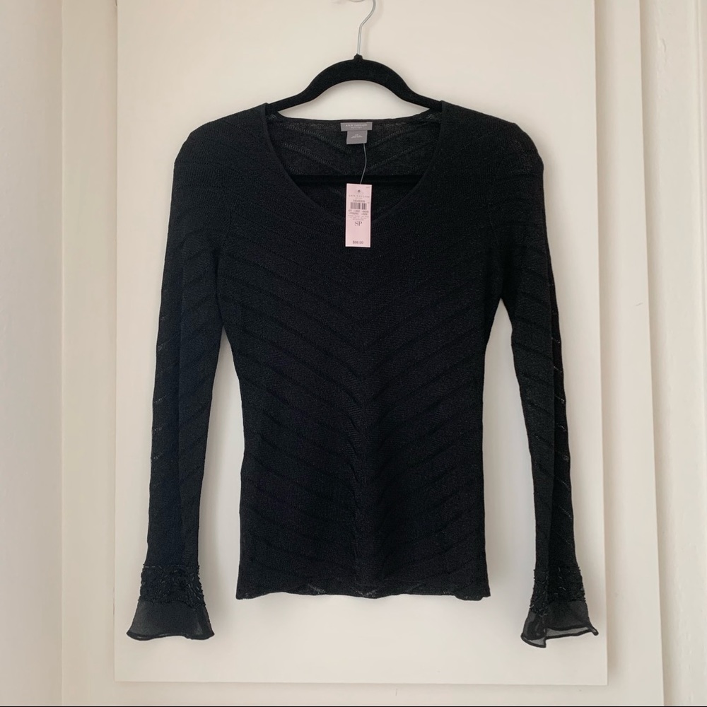 NWT Vintage Ann Taylor Knit Long Sleeve Blouse